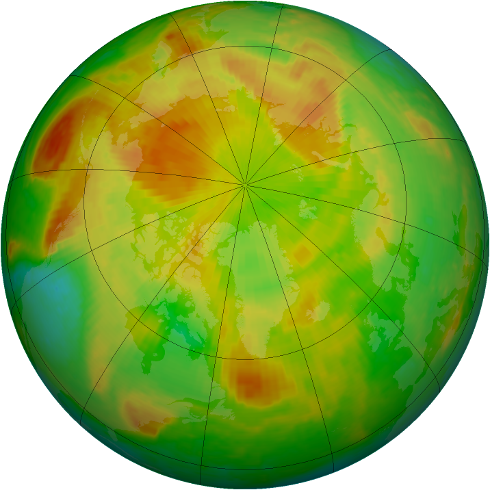 Arctic ozone map for 28 May 2003